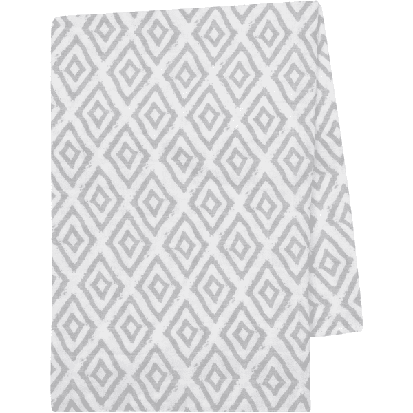 emma & noah Copertina swaddle, rombi grigio 120 x 120 cm 