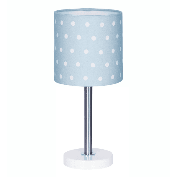 Lámpara de mesa LIVONE Happy Style para niños DOTS azul/blanco