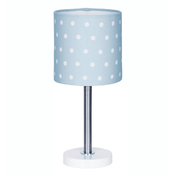 LIVONE Tischlampe Happy Style for Kids DOTS blau/weiss