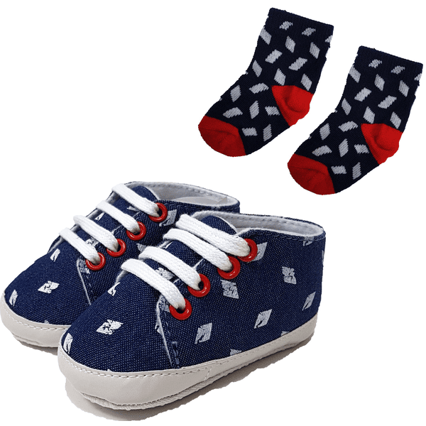 HÜTTE &amp; CO laarsjes/sokken set blauw