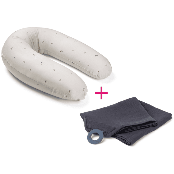 doomoo Pack coussin d'allaitement Buddy Mushrooms châle Mom´N Play Tetra Grey