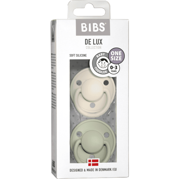 Bibs Sucettes Ivory Sage 0-6 Mois Taille 1 1 Paire