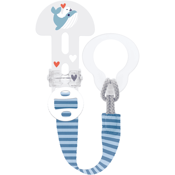 MAM Fascia per ciucci Clip it! 0+ mesi, 1 pz, balena