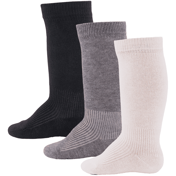 Ewers Dětské podkolenky 3-pack uni marine /grey/latte