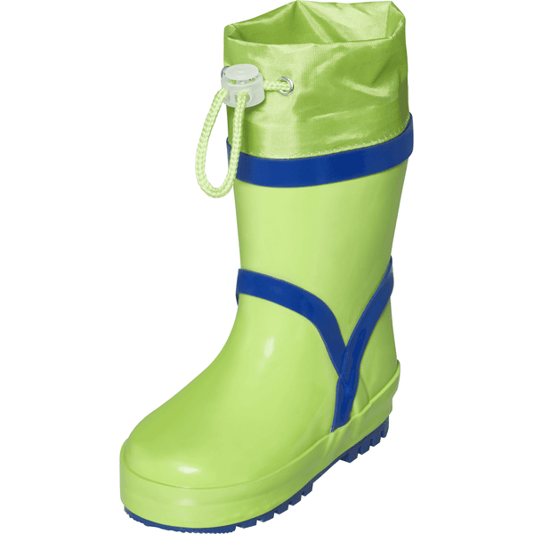 Playshoes  Botas de goma Basic forradas de verde