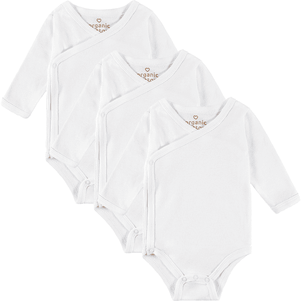 Lot de 3 bodies manches longues bébé en coton