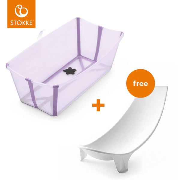 STOKKE® Babywanne Flexi Bath® Lavender + gratis Badewannensitz