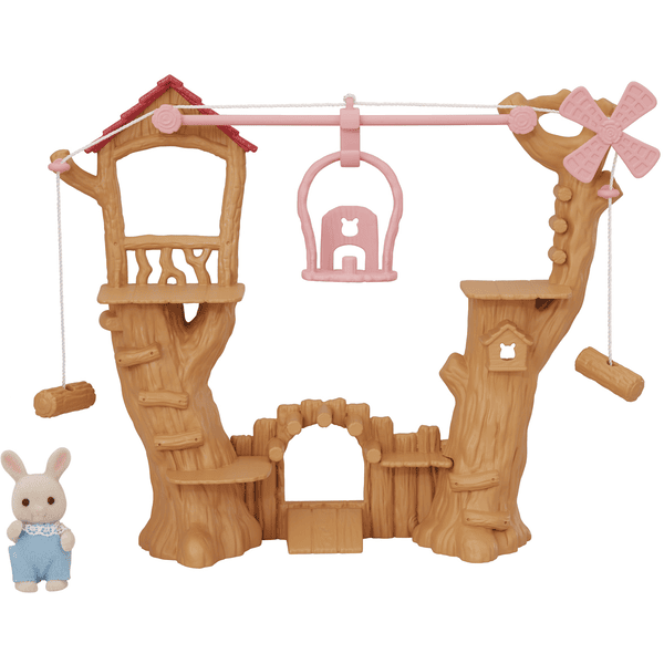 Ensemble de jeux de famille Sylvanian «bébé lapin lait» pour