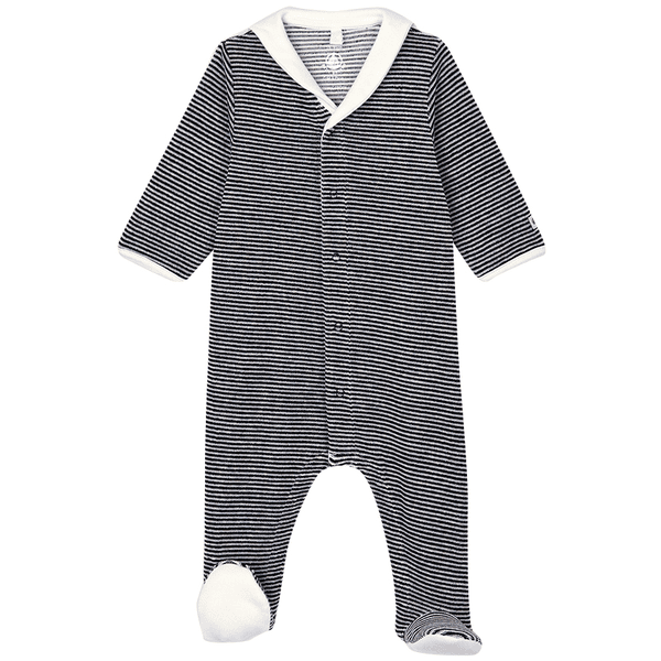 Petit Bateau Pyjama dors bien b b marini re velours coton bio