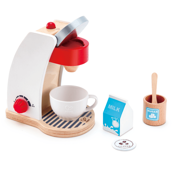 Machine à Café Jouet Montessori Coffee Robincool Caprizze 17x16x14 cm  Fabriqué en Bois Écologique avec Accessoires Inclus