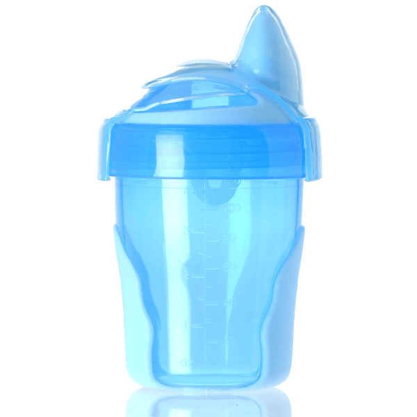 vital baby Tazza per bere, la prima tazza per bere del bambino, 120ml dal 4° mese in blu