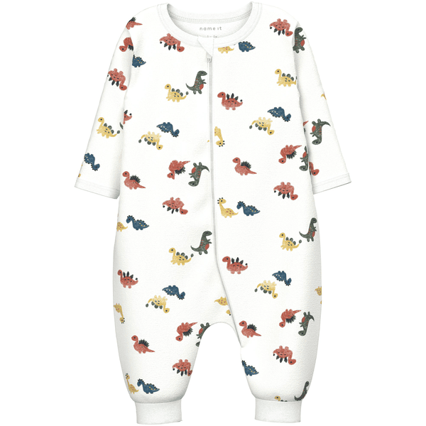 name it Combinaison pyjama bébé Dino Bright White