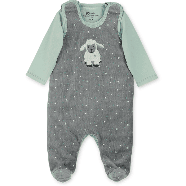 Sterntaler Ensemble grenouillère t-shirt enfant coton Nicki Stanley gris 