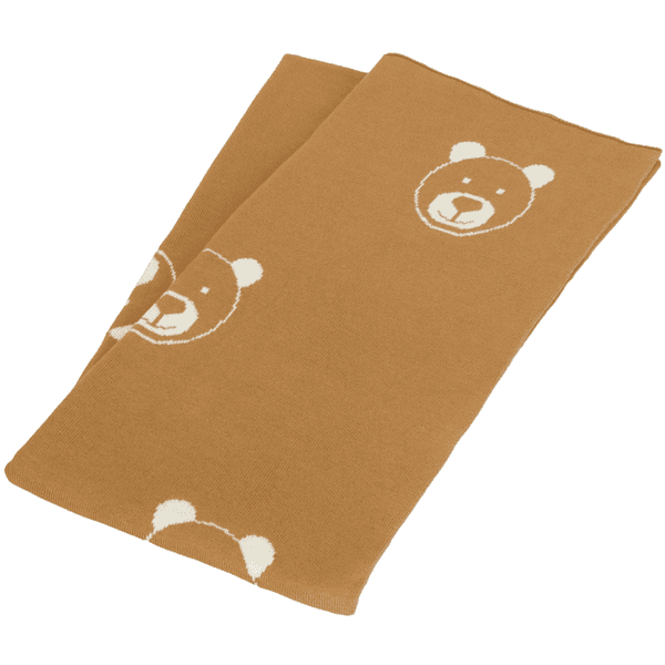 Sterntaler Coperta di coccole a maglia Orso ruggine 100 x 80 cm