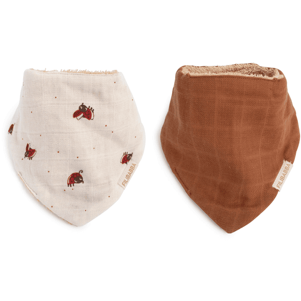 Lucky Filibabba bandana smekke / Amber Brown 2-pakning