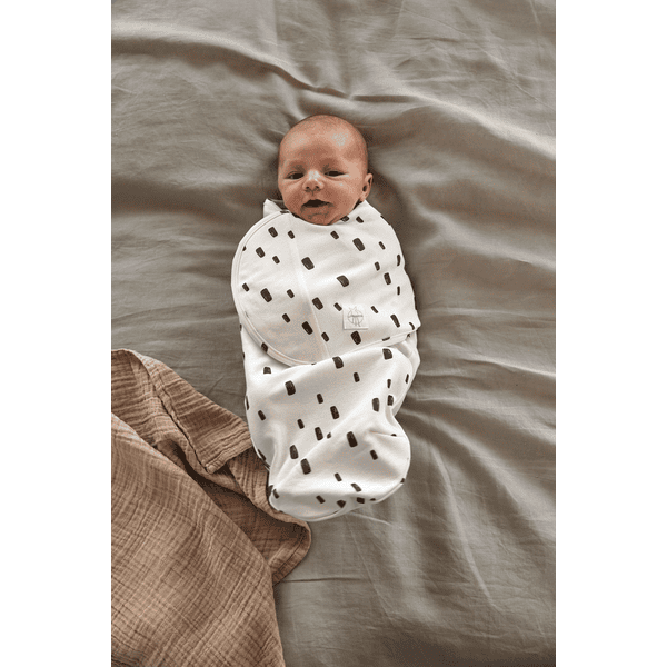 LÄSSIG Couverture d'emmaillotage bébé blanc