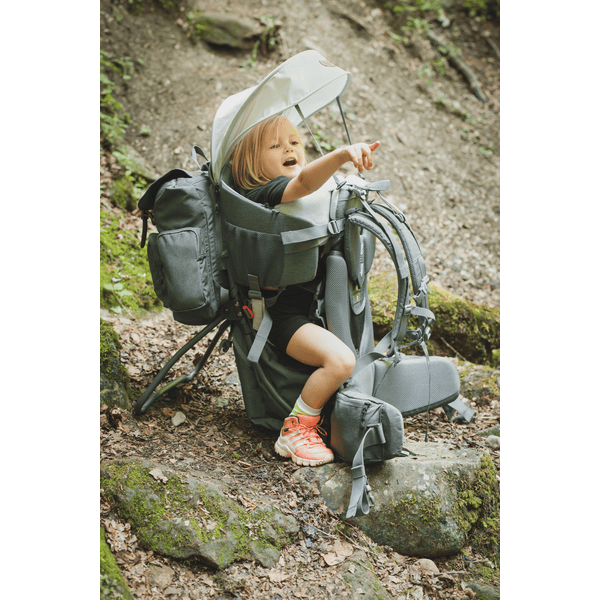 fillikid Zaino porta bimbo grigio melange pinkorblue