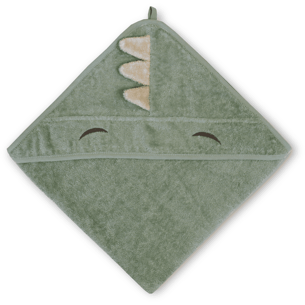 nuuroo Ręcznik z kapturem Aki Light Green Dino 100 x 100 cm