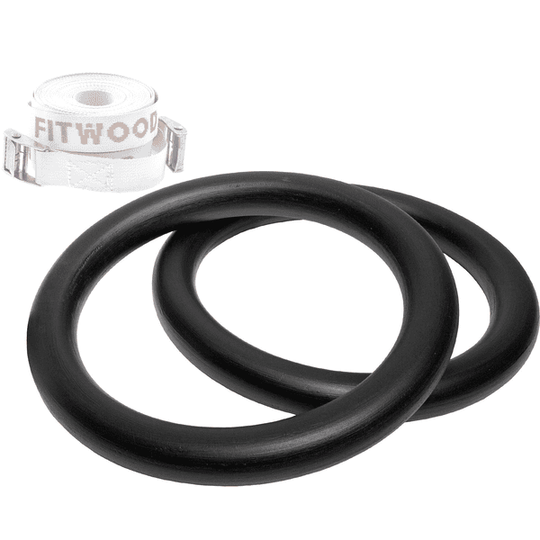 Fitwood Turnringe ULPU, schwarz - weiße Riemen