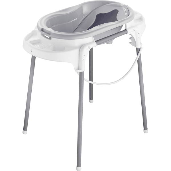 Rotho Babydesign TOP Badestation  4-teilig in stone grey 