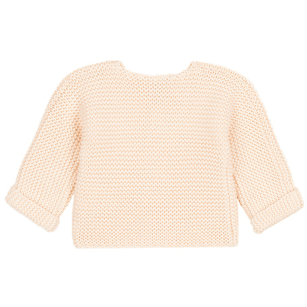 Petit Bateau Cardigan b b tricot point mousse coton beige