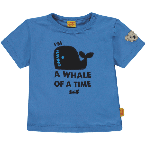 Steiff Boys T-Shirt blu marino, Balena