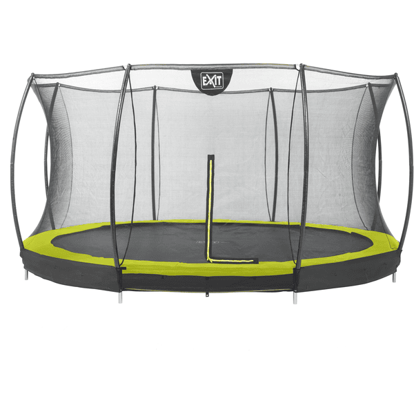 EXIT Silhouette inground trampoline ø366cm met veiligheidsnet - groen
