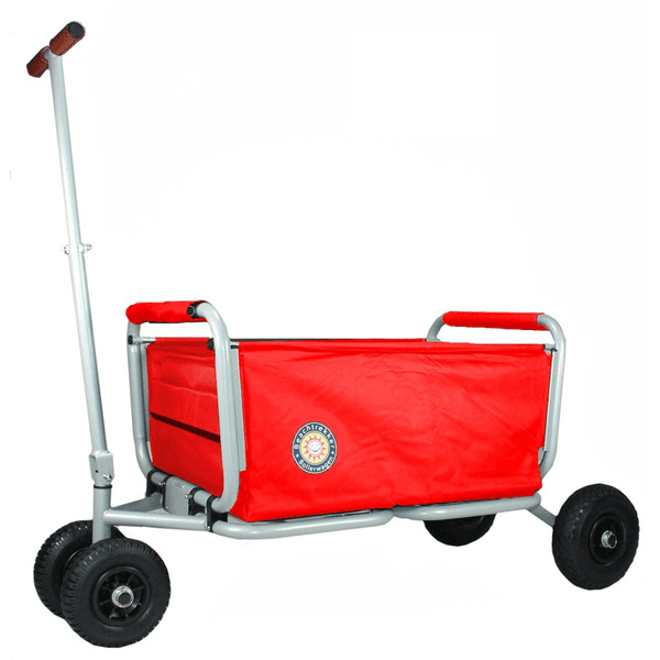 BEACHTREKKER Carro de mano plegable LiFe con freno de mano rojo