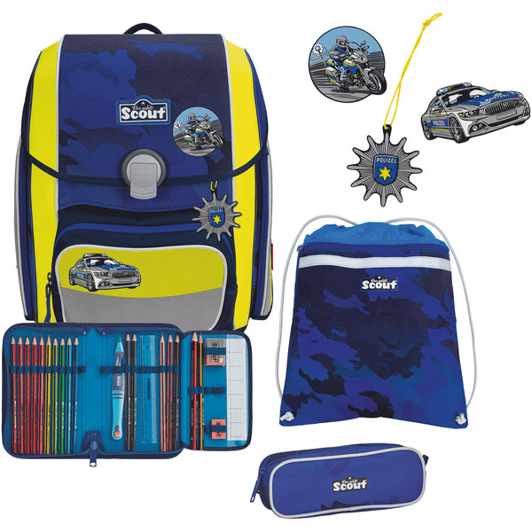 Scout Set Mochila escolar Genius Blue Police 