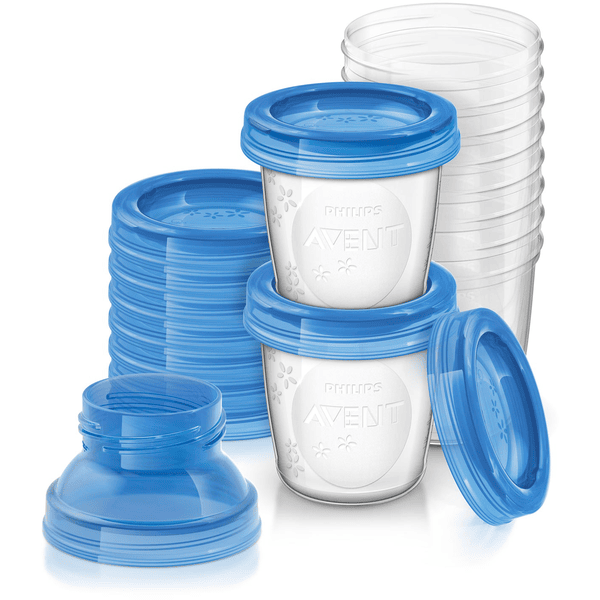 Philips AVENT SCF618 / 10 Oppbevaringskopper for morsmelk, 10x 180 ml