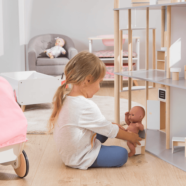 howa Grande maison de poupée pour poupées jusqu'à 30 cm avec 19 meubles  70103