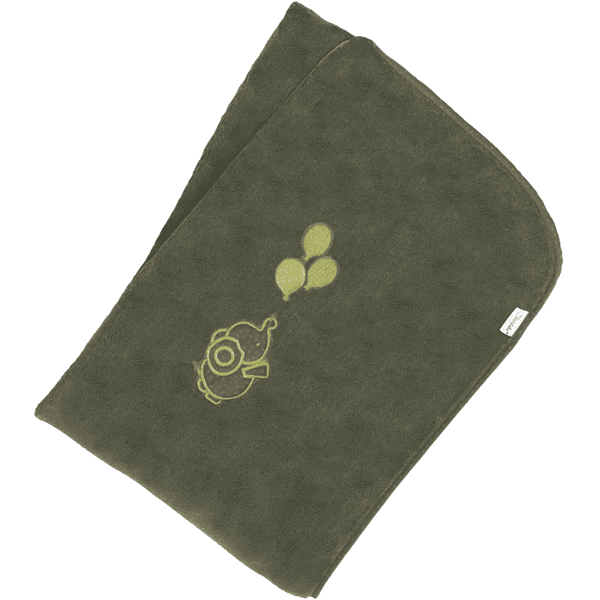 Sterntaler Coperta di peluche Eddy verde scuro 100 x 75 cm