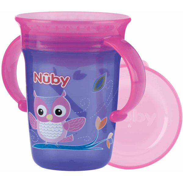 Nûby 360° Learning Cup Láhev na pití z Tritanu WONDER CUP 240 ml ve fialové barv