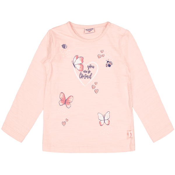 Salt and Pepper Langarmshirt Butterfly rosa