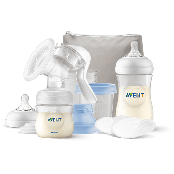 Philips Avent Kit spécial allaitement mixte - tire-lait manuel Natural  Motion, biberons sans BPA, coussinets d'allaitement, sac de transport