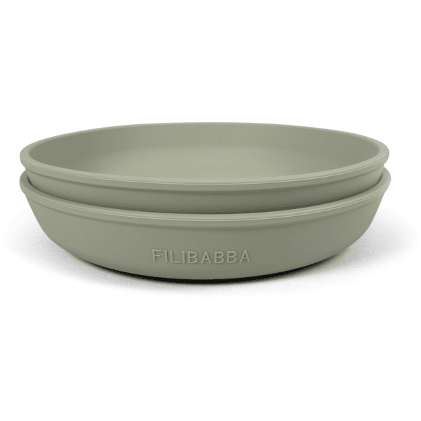 Filibabba  Talerz silikonowy 2-Pack - zielony