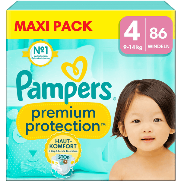 Pampers Couches Premium Protection taille 4 Maxi 9-14 kg maxi pack 1x86 pièces