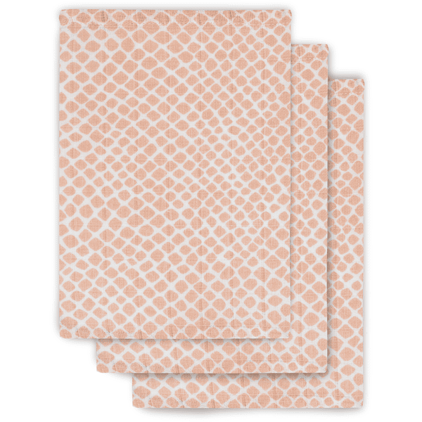 jollein Gauze tvättlapp Orm ljusrosa 3-pack