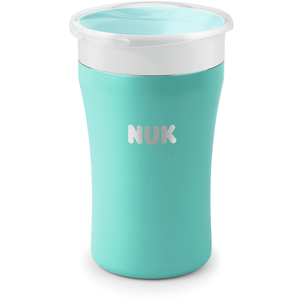 NUK Drinkbeker Magic Kop roestvrij staal turquoise met thermo functie