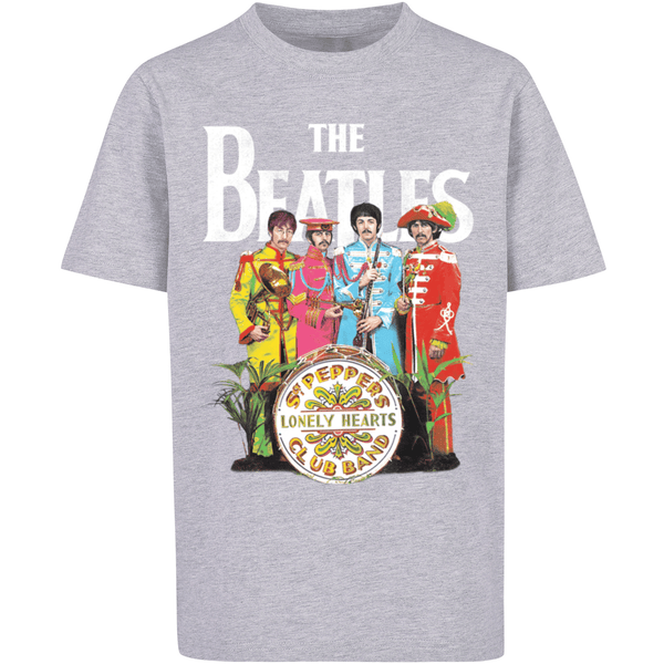 F4NT4STIC T-Shirt The Beatles Band Sgt Pepper Black heather grey