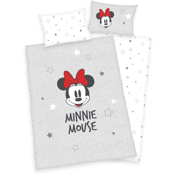 HERDING Parure de lit enfant Disney Minnie Mouse gris clair 100x135 cm