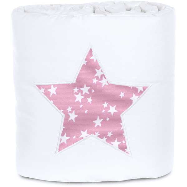 babybay ® Nestchen Piqué vhodné pro modely Maxi, Boxspring, Comfort a Comfort Plus, bílé Aplikace star berry stars bílá