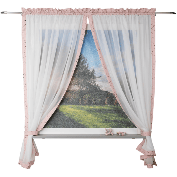 Be Be 's Collection Curtain Loop Scarf 2-pcs 3D Butterfly Pink 100x170 cm