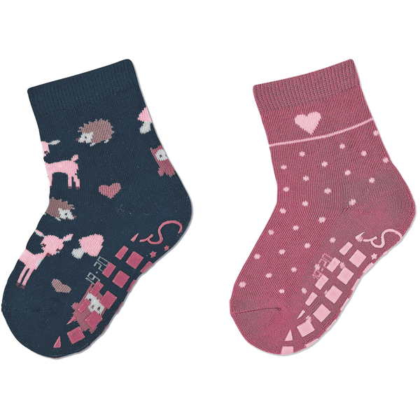 Sterntaler Lot de deux chaussettes ABS Animaux de la for t et