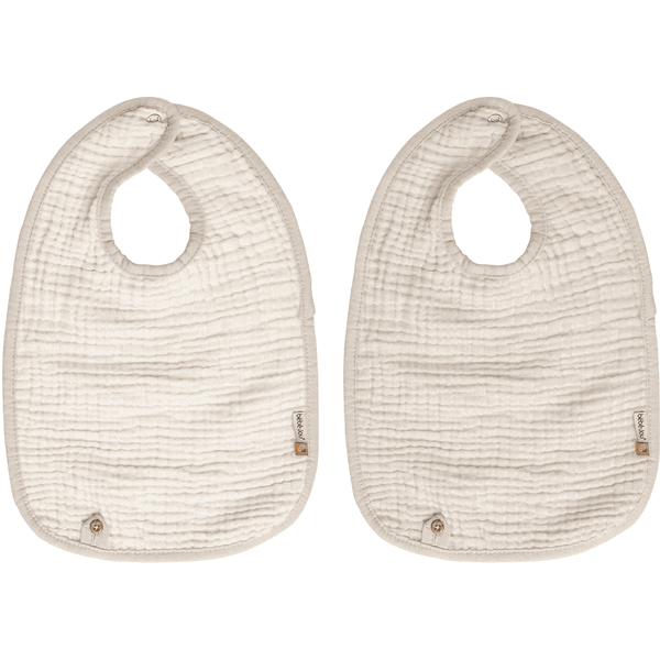 bébé jou® Bavoir enfant Pure coton sable lot de 2