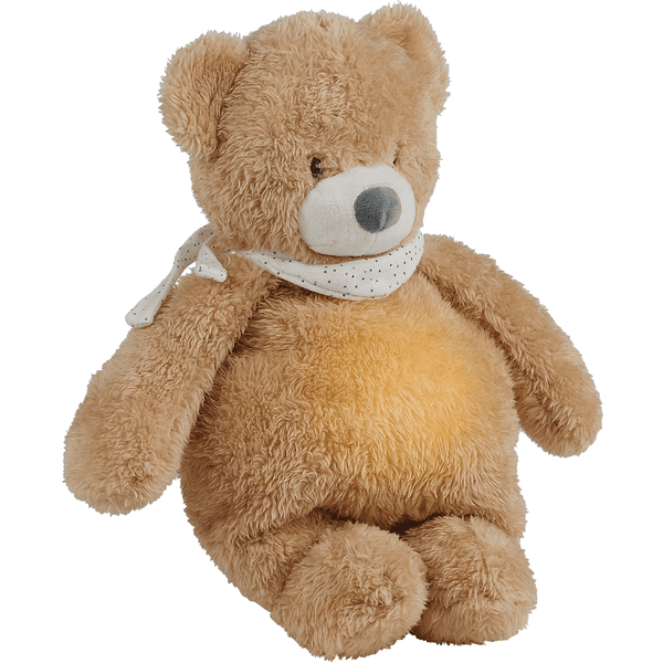 Nattou Śpiący Niedźwiedź Cuddly Toy Night Light Brown