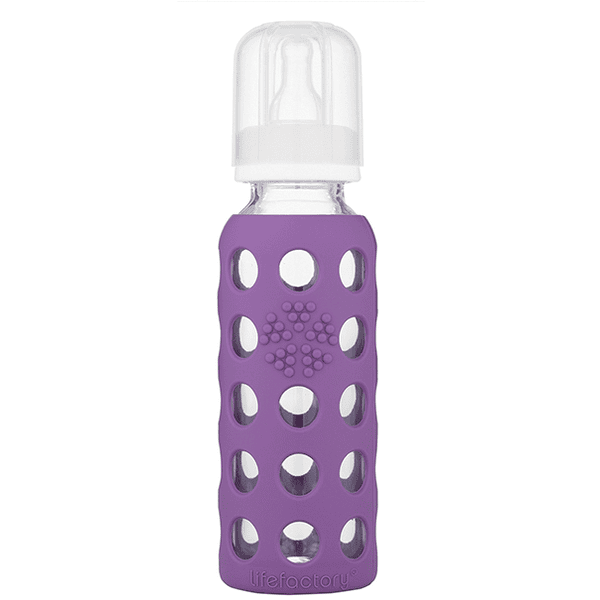 lifefactory Babyflasche aus Glas in grape 250 ml 