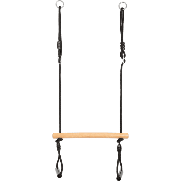 small foot® Balançoire trapèze enfant anneaux de gymnastique Black Line bois