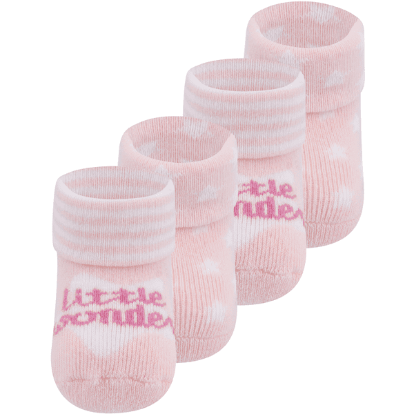 Ewers Chaussettes premier âge pack de 4 Little Wonder rose