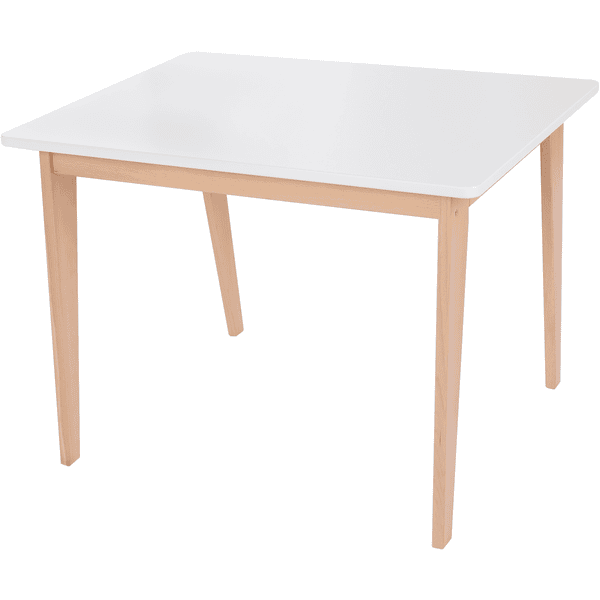 kindsgard Set mesa y silla infantil snakkermat madera/blanco 4